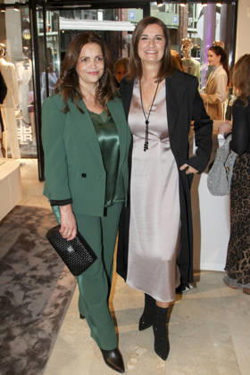 abb Rebecca Immanuel actress with Inka Schneider TV presenter at the Riani Store Opening on Thursday 19 03 2026 in Hamburg Hamburg Germany
