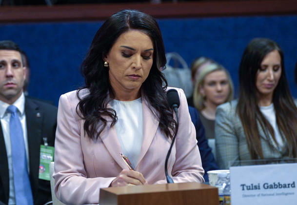 Tulsi Gabbard, Director of National Intelligence (DNI) testifies before the United States House Select Committee on Intelligence hearing on the ˜2026 Annual Worldwide Threats Assessment™ in the US Capitol in Washington, DC, USA, on Thursday, March 19, 2026. Copyright: xAndrewxThomasx xCNPx MediaPunchx