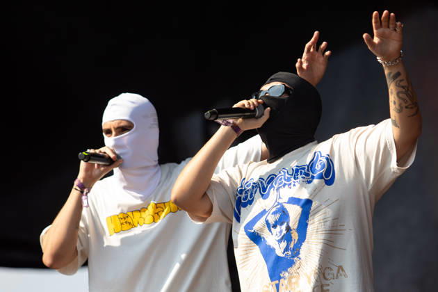 SaO PAULO, SP - 21.03.2026: LOLLAPALOOZA BRASIL 2026 - Show by the hip-hop duo FEBRE90S, formed by Puma PJL and SonoTWS, on the afternoon of this Saturday (21), second day of the Lollapalooza festival, held at the Interlagos racetrack in Sao Paulo, SP. x2909300x RodileixMorais