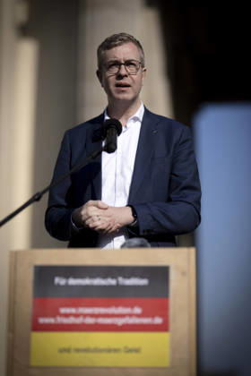 Gedenken 18 Maerz DEU, Deutschland, Germany, Berlin, 18 03 2026 Speech by Stefan Evers , Mayor and Senator for Finance in Berlin at