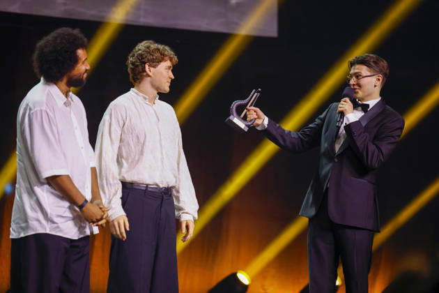 Spellemann 2025 Oslo 20260322 This years lazy award went to Ari Bajgora Falle og sla seg during Spellemannprisen 2025 in the Opera Photo Jonas Been Henriksen NTB Oslo Norway 5in3eI3Qcbk EDITORIAL USE ONLY Ref ENT5in3eI3Qcbk jpg  Copyright: xJonasxBeenxHenriksenx xNTBx