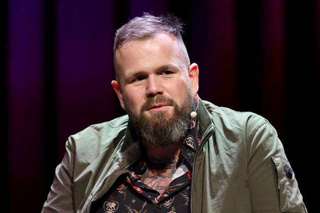 Singer Jan Gorkow Monchi from the band Feine Sahne Fischfilet at the event Wut, Würde, Wandel as part of Lit Cologne 2026 in the Theater am Tanzbrunnen Cologne, 22 03 2026 NRW Germany Copyright: xChristophxHardtx