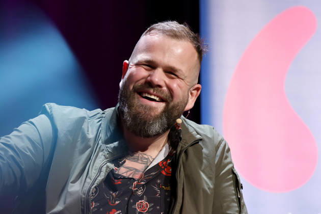 Singer Jan Gorkow Monchi from the band Feine Sahne Fischfilet at the event Wut, Würde, Wandel as part of Lit Cologne 2026 in the Theater am Tanzbrunnen Cologne, 22 03 2026 NRW Germany Copyright: xChristophxHardtx