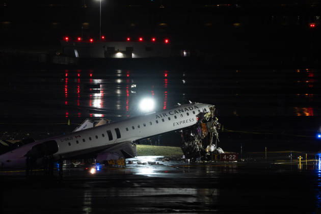 Air Canada plane collides with fire truck at LaGuardia, killing 2, injuring others NEW YORK, UNITED STATES - MARCH 23: Passenger plane collides with a fire truck while landing at LaGuardia Airport, killing the pilot and copilot and injuring two others on March 23, 2026, in New York, United States. Lokman Vural Elibol Anadolu New York United States. Editorial use only. Please get in touch for any other usage. Copyright: x2026xAnadoluxLokmanxVuralxElibolx