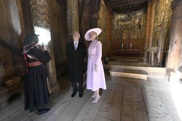 State Visit of King Philippe and Queen Mathilde to Norway (Day 1) OSLO, NORWAY - MARCH 24 : State Visit of King Philippe and Queen Mathilde to Norway (Day 1) : Visit at traditional Gol Stave Church on March 24, 2026 in Oslo, Norway, 24 03 2026 Oslo Norway  Copyright: xDidierxLebrunx
