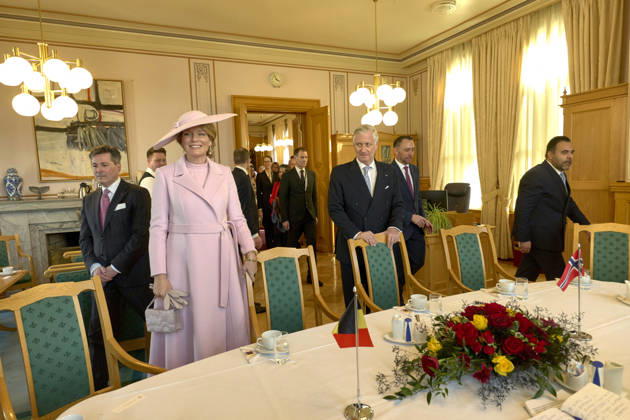 Belgian Royal Couple Visits Norway Official visit of the king Philippe and the queen Mathilde in Norway, Visit of the Norvegian parliament , on March 24, 2026. Photo by Olivier Polet ABACAPRESS.COM Oslo Norway  Copyright: xPoletxOlivier ABACAx