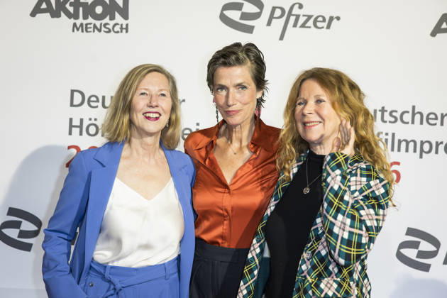 German Hearing Film Award, award ceremony at the Colosseum Cinema, Berlin, 24 03 2026 Petra Zieser, Julia Bremermann and Marion Kracht before the award ceremony for the German Hearing Film Award at the Colosseum Cinema in Berlin on 24 03 2026 Berlin Cinema Colosseum Copyright: xBenxKriemannx