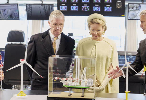 Belgian Royal Couple Visits Norway - Day 2 Queen Mathilde and King Philippe of Belgium visited the deme vessel ,the new DEME wind turbine installation vessel Norse Wind in Olso, Norway on March 25, 2026, during the second day of the official visit in Norway. Photo by Olivier Polet ABACAPRESS.COM Oslo Norway  Copyright: xPoletxOlivier ABACAx