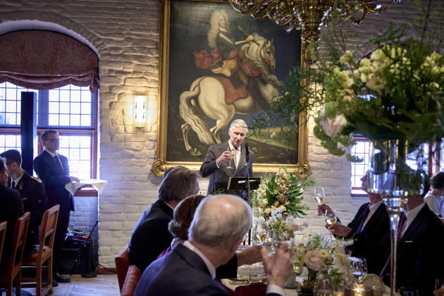 Belgian Royal Couple Visits Norway - Day 2 Queen Mathilde and King Philippe of Belgium visited the Akershus Fortress where they eated with king King Harald V and Queen Sonja and Prince Haakon in Olso, Norway on March 25, 2026, during the second day of the official visit in Norway. Photo by Olivier Polet ABACAPRESS.COM Oslo Norway  Copyright: xPoletxOlivier ABACAx