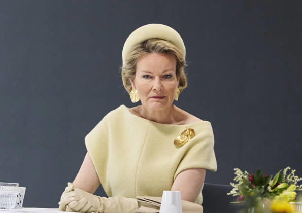 Belgian Royal Couple Visits Norway - Day 2 Queen Mathilde and King Philippe of Belgium visited the Nobel peace center in Oslo in Olso, Norway on March 25, 2026, during the second day of the official visit in Norway. Photo by Olivier Polet ABACAPRESS.COM Oslo Norway  Copyright: xPoletxOlivier ABACAx
