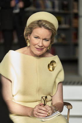 Belgian Royal Couple Visits Norway - Day 2 Queen Mathilde and King Philippe of Belgium visited An interactive seminar in the Oslo library, on enhancing children’s reading skills and Queen Sonja and Prince Haakon in Olso, Norway on March 25, 2026, during the second day of the official visit in Norway. Photo by Olivier Polet ABACAPRESS.COM Oslo Norway  Copyright: xPoletxOlivier ABACAx