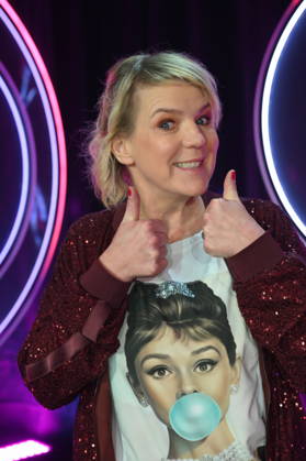 Actress and comedian Mirja Boes as a guest on the ARD show Ladies Night - the only comedy and cabaret show with an all-female cast on German-speaking television