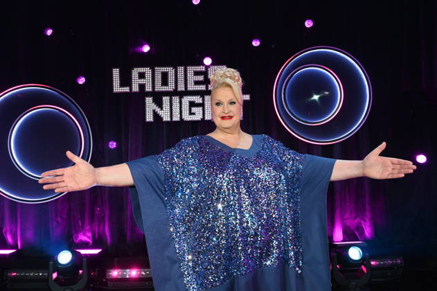 Comedienne Daphne de Luxe, real name Daphne Haderlein, as host of the ARD show Ladies Night, the only comedy and cabaret show with an all-female cast on German-speaking television