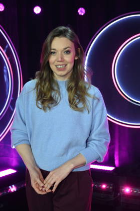 Actress and comedian Victoria Abelmann Brockmann as a guest on the ARD show Ladies Night - the only comedy and cabaret show with an all-female cast on German-speaking television