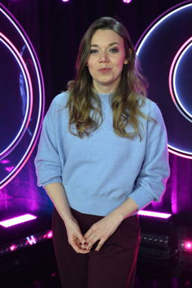 Actress and comedian Victoria Abelmann Brockmann as a guest on the ARD show Ladies Night - the only comedy and cabaret show with an all-female cast on German-speaking television