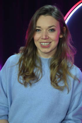 Actress and comedian Victoria Abelmann Brockmann as a guest on the ARD show Ladies Night - the only comedy and cabaret show with an all-female cast on German-speaking television