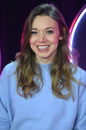 Actress and comedian Victoria Abelmann Brockmann as a guest on the ARD show Ladies Night - the only comedy and cabaret show with an all-female cast on German-speaking television