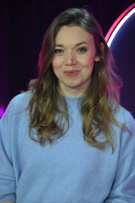 Actress and comedian Victoria Abelmann Brockmann as a guest on the ARD show Ladies Night - the only comedy and cabaret show with an all-female cast on German-speaking television
