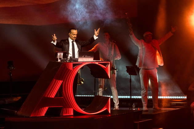 German DJ, composer and producer Alex Christensen on Classical Dance Tour at the quarterback immobilien arena leipzig with the berlin orchestra and singers linda teodosiu and yass Alex Christensen Leipzig