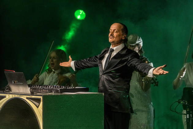 German DJ, composer and producer Alex Christensen on Classical Dance Tour at the quarterback immobilien arena leipzig with the berlin orchestra and singers linda teodosiu and yass Alex Christensen Leipzig