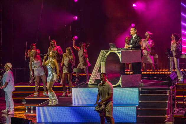 German DJ, composer and producer Alex Christensen on Classical Dance Tour at the quarterback immobilien arena leipzig with the berlin orchestra and singers linda teodosiu and yass Alex Christensen Leipzig