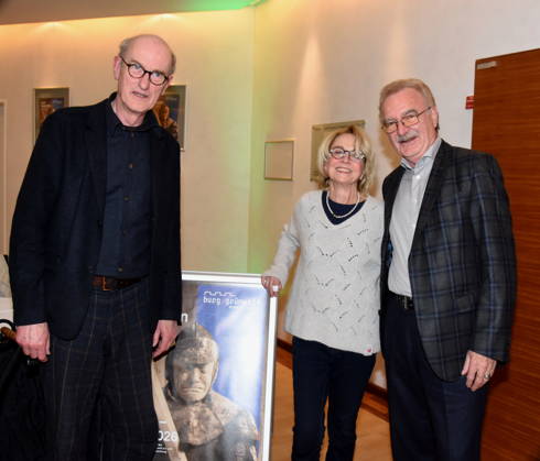 Johannes Herrschmann actor Gisela Schneeberger actress Jo Baier director Munich Gruenwald 26 03 2026 Buergerhaus Roemerschanz exhibition opening for the special exhibition Karl Valentin und die Alten Rittersleut in the castle Gruenwald, Zweigmuseum der Archaeologischen Staatssammlung, Foto Muenchen