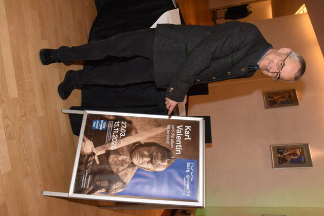 Prof Dr Rupert Gebhard Director Gruenwald Castle Munich Gruenwald 26 03 2026 Buergerhaus Roemerschanz Exhibition Opening for the special exhibition Karl Valentin und die Alten Rittersleut in Gruenwald Castle, Branch Museum of the Archaeological State Collection, Photo Munich