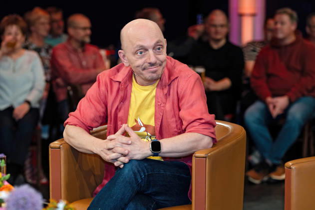 MDR Riverboat comedian Bernhard Hoëcker on the occasion of the recording of the MDR talk show Riverboat on 27 03 2026 at Mediacity Leipzig 20260327ADO0006