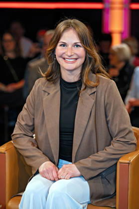 MDR Riverboat Julia Taubitz Double Olympic champion and overall World Cup winner in luge on the occasion of the recording of the MDR talk show Riverboat on 27 03 2026 in the Mediacity Leipzig 20260327ADO0045