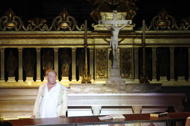 27 03 2026, Ben Becker, actor, on anniversary tour for 10 years of ÒI, JudasÓ live at Berlin Cathedral, Berlin, Berlin