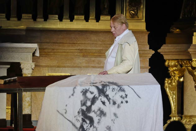 27 03 2026, Ben Becker, actor, on anniversary tour for 10 years of ÒI, JudasÓ live at Berlin Cathedral, Berlin, Berlin