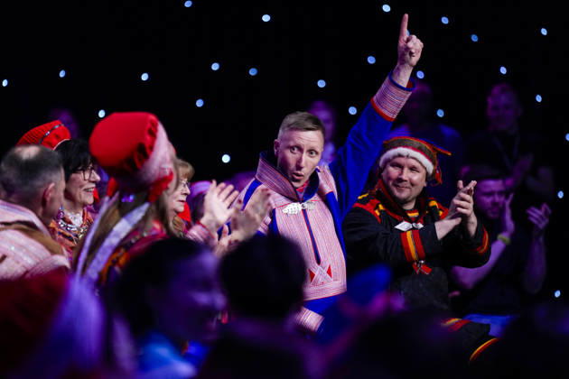 Sami Grand Prix 2016 Kautokeino 20260328 Niillas Bongo sang NaÅ¡Å¡a alddut during the final of the Sami Grand Prix SGP, in the sports hall in Kautokeino on Saturday evening Sami Grand Prix is an annual Sami song and joke competition that brings together participants from all over Sapmi, spanning Norway, Sweden and Finland  Copyright: xHeikoxJungex xNTBx