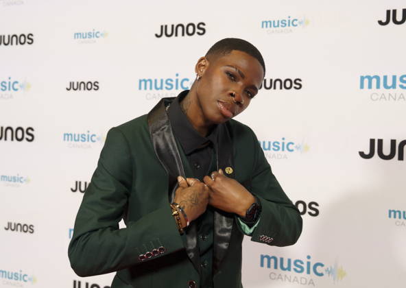 March 28, 2026, Hamilton, On, CAN: Haviah Mighty, nominated for music video of the year, on the red carpet at the 2026 Juno Awards Gala in Hamilton, Saturday, March 28, 2026. Hamilton CAN  - ZUMAc35_ 20260328_zaf_c35_092 Copyright: xPeterxPowerx