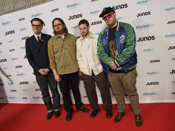 March 28, 2026, Hamilton, On, CAN: Members of Pup, nominated for Alternative Album of the Year, on the red carpet at the 2026 Juno Awards Gala in Hamilton, Saturday, March 28, 2026. Hamilton CAN  - ZUMAc35_ 20260328_zaf_c35_096 Copyright: xPeterxPowerx