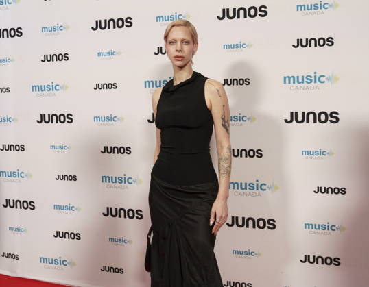 March 28, 2026, Hamilton, On, CAN: AADJA, nominated for Underground Dance Single of the Year, on the red carpet at the 2026 Juno Awards Gala in Hamilton, Saturday, March 28, 2026. Hamilton CAN  - ZUMAc35_ 20260328_zaf_c35_097 Copyright: xPeterxPowerx