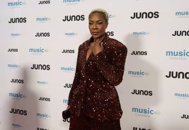 March 28, 2026, Hamilton, On, CAN: Featured artist Jully Black on the red carpet at the 2026 Juno Awards Gala in Hamilton, Saturday, March 28, 2026. Hamilton CAN  - ZUMAc35_ 20260328_zaf_c35_138 Copyright: xPeterxPowerx