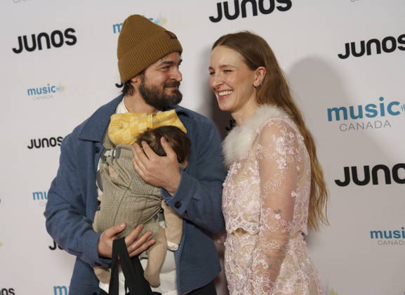 March 28, 2026, Hamilton, On, CAN: Hayley Gene Penner, right, nominated for Songwriter of the Year (Non-Performer), on the red carpet at the 2026 Juno Awards Gala in Hamilton, Ont. on Saturday, March 28, 2026. Hamilton CAN - ZUMAc35_ 20260328_zaf_c35_146 Copyright: xPeterxPowerx