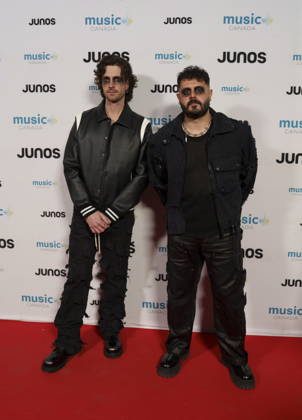 March 28, 2026, Hamilton, On, CAN: The Blue Stones, nominated for Rock Album of the Year, on the red carpet at the 2026 Juno Awards Gala in Hamilton, Ont. on Saturday, March 28, 2026. Hamilton CAN  - ZUMAc35_ 20260328_zaf_c35_151 Copyright: xPeterxPowerx