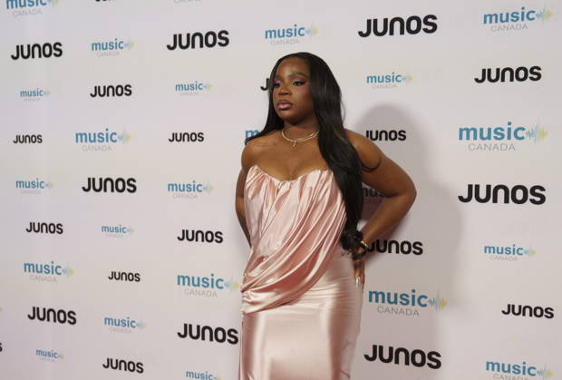 March 28, 2026, Hamilton, On, CAN: Savannah Re, nominated for Traditional R&B Soul Recording of the Year, on the red carpet at the 2026 Juno Awards Gala in Hamilton, Ont. on Saturday, March 28, 2026. Hamilton CAN  - ZUMAc35_ 20260328_zaf_c35_159 Copyright: xPeterxPowerx