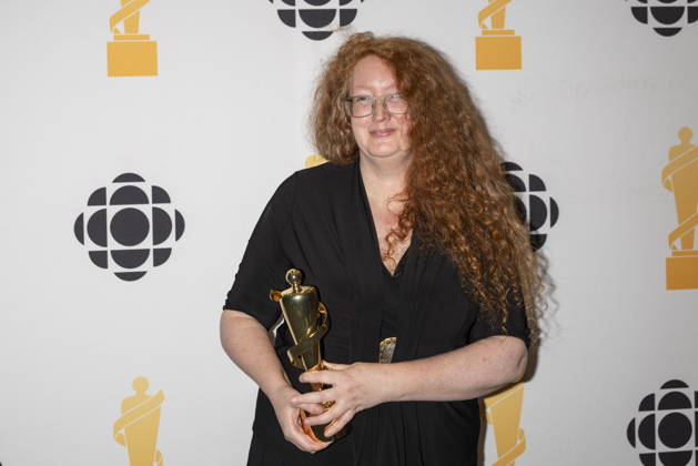March 28, 2026, Hamilton, On, Canada: Amy Brandon poses for photos after winning Classical Composition of the Year during the 2026 Juno Awards Gala in Hamilton, Saturday, March 28, 2026. Hamilton Canada  - ZUMAc35_ 20260328_zaf_c35_191 Copyright: xNickxIwanyshynx