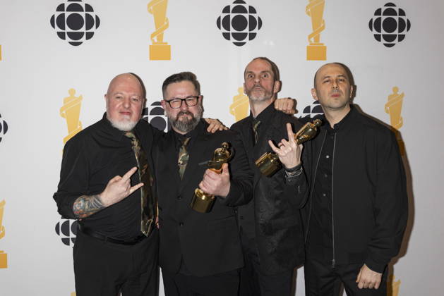 March 28, 2026, Hamilton, On, Canada: Despised Icon pose for photos after winning Metal Hard Music Album of the Year during the 2026 Juno Awards Gala in Hamilton, Saturday, March 28, 2026. Hamilton Canada  - ZUMAc35_ 20260328_zaf_c35_217 Copyright: xNickxIwanyshynx