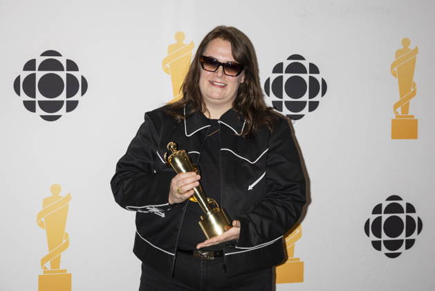 March 28, 2026, Hamilton, On, Canada: Mariel Buckley poses for photos after winning Contemporary Roots Album of the Year during the 2026 Juno Awards Gala in Hamilton, Saturday, March 28, 2026. Hamilton Canada  - ZUMAc35_ 20260328_zaf_c35_230 Copyright: xNickxIwanyshynx
