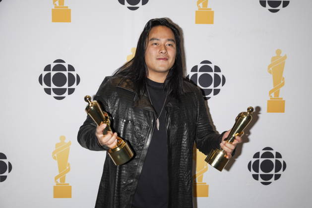 March 28, 2026, Hamilton, On, Canada: Aysanabee poses for photos after winning Alternative Album of the Year during the 2026 Juno Awards Gala in Hamilton, Saturday, March 28, 2026. Hamilton Canada  - ZUMAc35_ 20260328_zaf_c35_233 Copyright: xNickxIwanyshynx