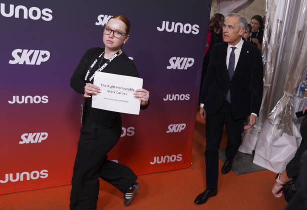 March 29, 2026, Hamilton, Ont, CANADA: Prime Minister Mark Carney arrives at the 2026 Juno Awards in Hamilton, on Sunday, March 29, 2026. Hamilton CANADA  - ZUMAc35_ 20260329_zaf_c35_164 Copyright: xPeterxPowerx
