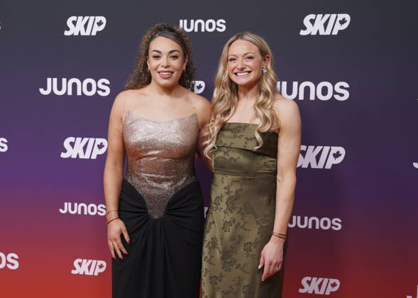 March 29, 2026, Hamilton, Ont, CANADA: Canadian hockey players, Sarah Nurse and Renata Fast arrive at the 2026 Juno Awards in Hamilton, on Sunday March 29, 2026. Hamilton CANADA  - ZUMAc35_ 20260329_zaf_c35_174 Copyright: xPeterxPowerx