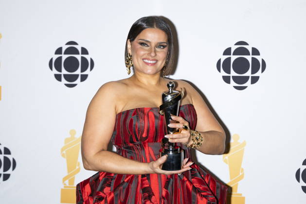 March 29, 2026, Hamilton, On, Canada: Nelly Furtado, 2026 inductee into the Canadian Music Hall of Fame, poses for photos during the 2026 Juno Awards in Hamilton, on Sunday March 29, 2026. Hamilton Canada  - ZUMAc35_ 20260329_zaf_c35_276 Copyright: xNickxIwanyshynx