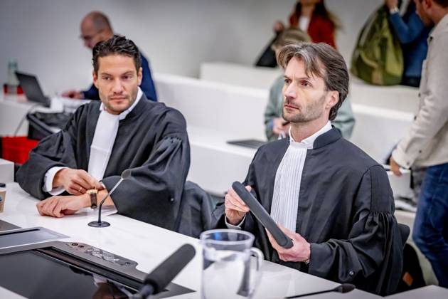 AMSTERDAM - Lawyer Bernard Sprenger and Lawyer Sebas Diekstra. The appeal in the sexual assault case against Ali B continues at the Amsterdam Court of Appeal. The artist will have the last word on the third day of the hearing. On appeal, the Public Prosecution Service is demanding a 2.5-year prison sentence against him for two rapes and one sexual assault. ROBIN UTRECHT ANP netherlands out - belgium out  Copyright: xx x554715295x originalFilename: 554715295.jpg