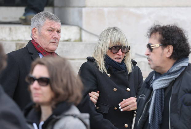 Isabelle Mergault Funeral At Pere Lachaise - Paris Christine Bravo during the funeral of Isabelle Mergault for a secular ceremony beneath the dome of Père-Lachaise Cemetery in Paris, France on Monday, March 30, 2026 before she is laid to rest at Montmartre Cemetery. Isabelle Mergault actress, director and columnist’ died at the age of 67. Photo by Nasser Berzane ABACAPRESS.COM Paris France  Copyright: xBerzanexNasser ABACAx