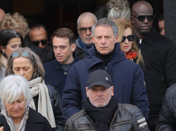 Isabelle Mergault Funeral At Pere Lachaise - Paris Marc-Olivier Fogiel during the funeral of Isabelle Mergault for a secular ceremony beneath the dome of Père-Lachaise Cemetery in Paris, France on Monday, March 30, 2026 before she is laid to rest at Montmartre Cemetery. Isabelle Mergault actress, director and columnist’ died at the age of 67. Photo by Nasser Berzane ABACAPRESS.COM Paris France  Copyright: xBerzanexNasser ABACAx
