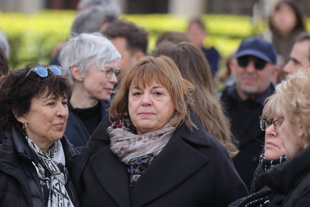 Isabelle Mergault Funeral At Pere Lachaise - Paris Michele Bernier during the funeral of Isabelle Mergault for a secular ceremony beneath the dome of Père-Lachaise Cemetery in Paris, France on Monday, March 30, 2026 before she is laid to rest at Montmartre Cemetery. Isabelle Mergault actress, director and columnist’ died at the age of 67. Photo by Nasser Berzane ABACAPRESS.COM Paris France  Copyright: xBerzanexNasser ABACAx